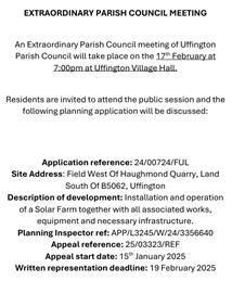 Extraordinary Parish Council Meeting 17th February