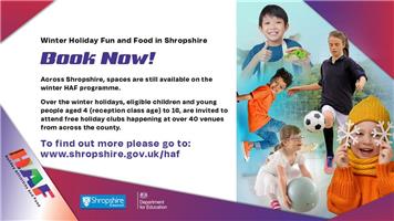 The HAF (Holiday Activities & Food) Programme for Winter/Christmas Holidays